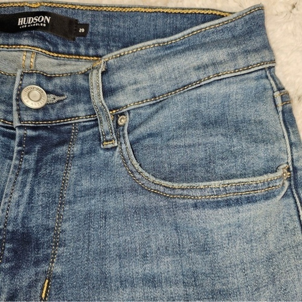 Mens Small Hudson Jeans Mens Zach Skinny Size 29 Medium and Light Wash - Picture 11 of 13